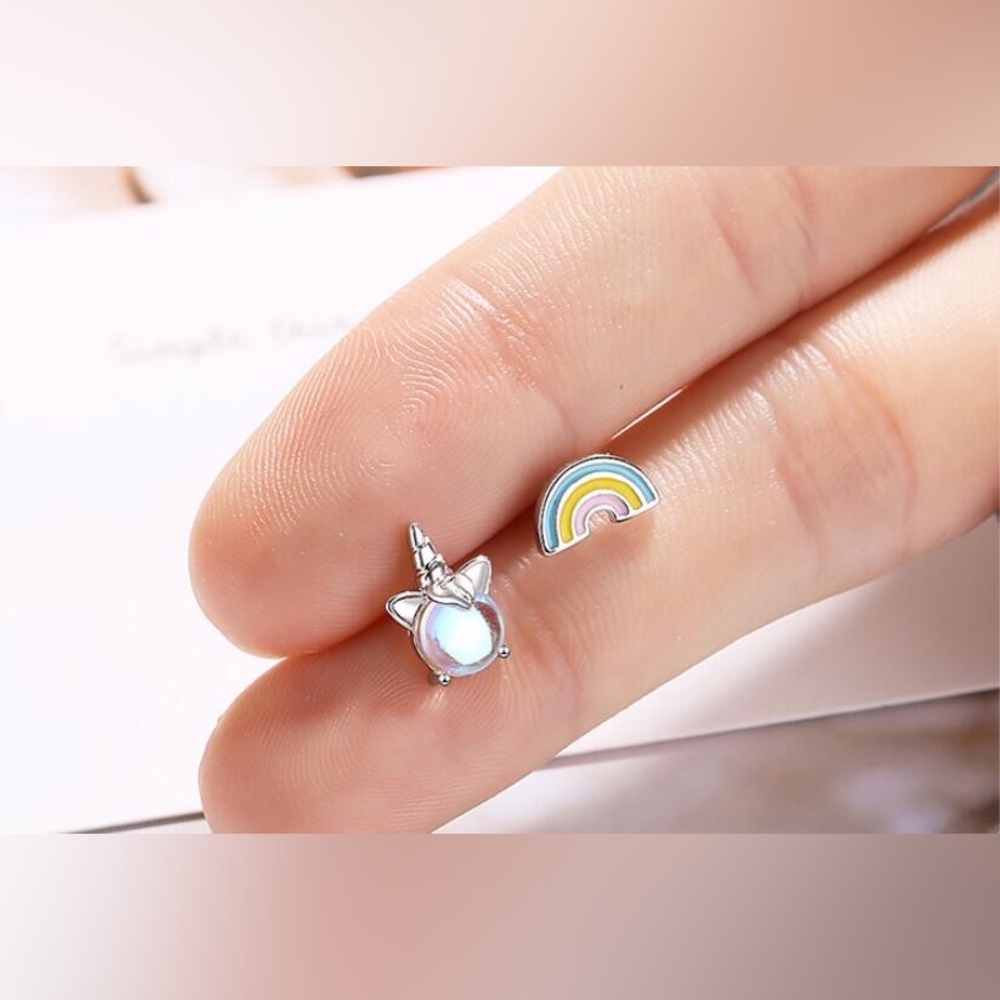 Unicorn & Rainbow Studs
